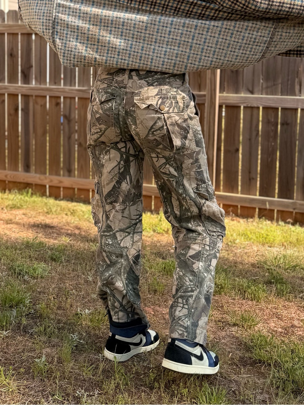 TCL Camouflage Cotton Cargo Pants in Beige and Olive - Picture 8 of 8
